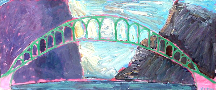 Bridge II. 2001. Oil on canvas, 74,5x174,5 cm 