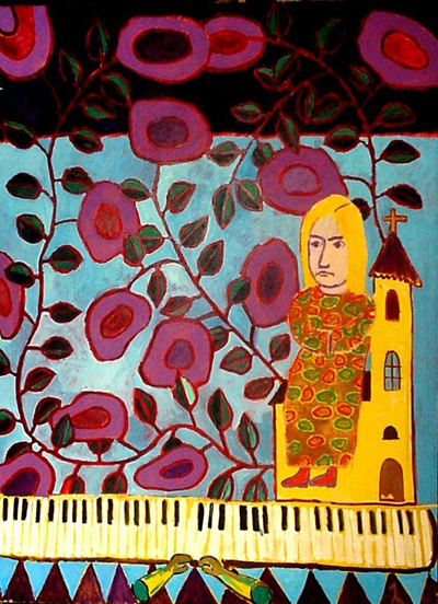 The Pianist. 1997. Oil on canvas, 200x140 cm 
