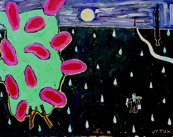 The Dew Is Falling in the Night. 2000. Oil on canvas, 135x176 cm 