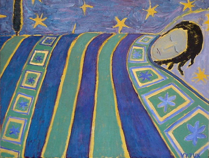 Sleeping Belle II. 2001. Oil on canvas, 111x145 cm 